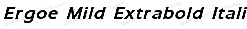 Ergoe Mild Extrabold Italic字体转换